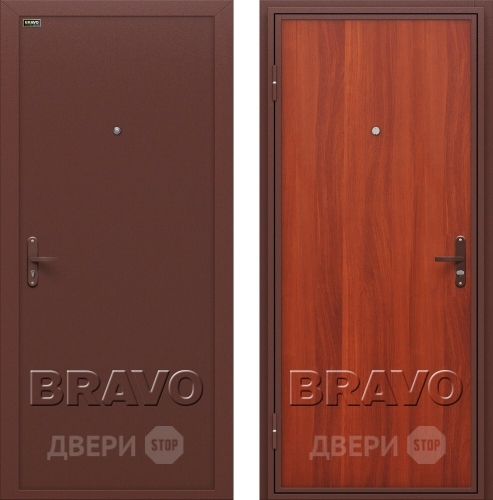 Входная металлическая Дверь Bravo Инсайд эконом (Внутреннее открывание) в Можайске