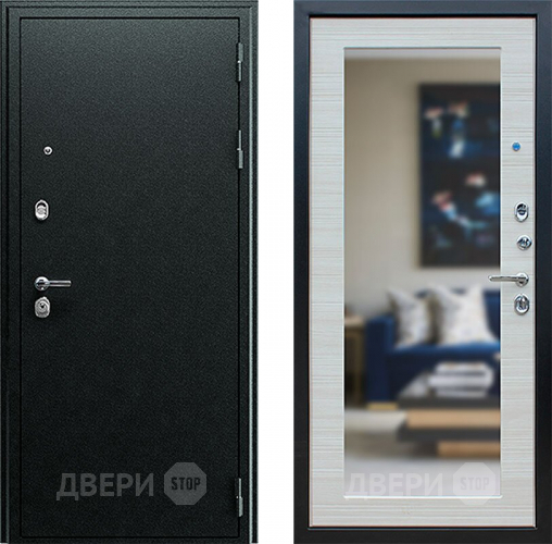 Входная металлическая Дверь Йошкар Next-1 с зеркалом Акация светлая в Можайске