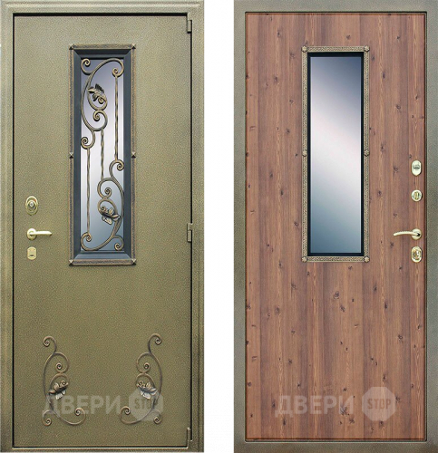 Дверь Йошкар с окном и ковкой в Можайске