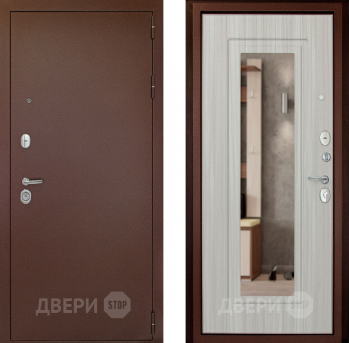 Входная металлическая Дверь (Дверной Континент) Гарант - 1 Зеркало Сандал белый в Можайске