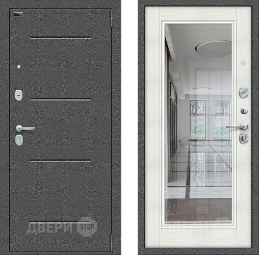 Входная металлическая Дверь Bravo Porta S-2 104/П61 с зеркалом Бьянко в Можайске