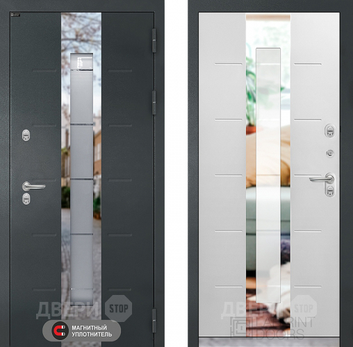 Дверь Лабиринт (LABIRINT) Тундра с терморазрывом и стеклопакетом в Можайске