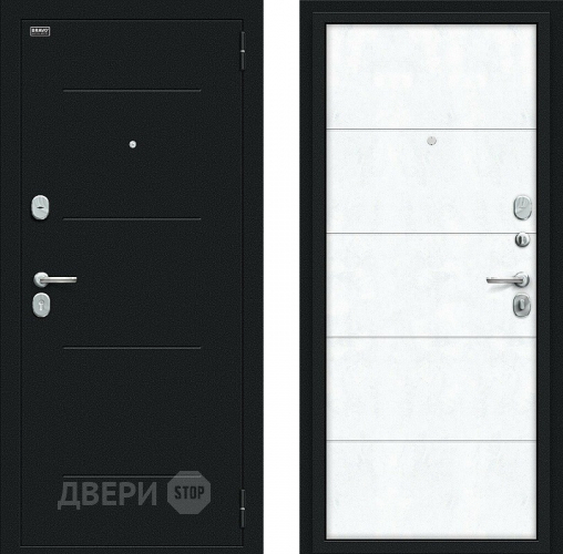 Входная металлическая Дверь Bravo Граффити-1 Букле черное/Snow Art в Можайске