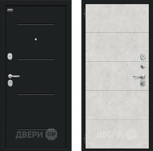 Входная металлическая Дверь внутреннего открывания Bravo Граффити-1 Инсайд Букле черное/Look Art в Можайске