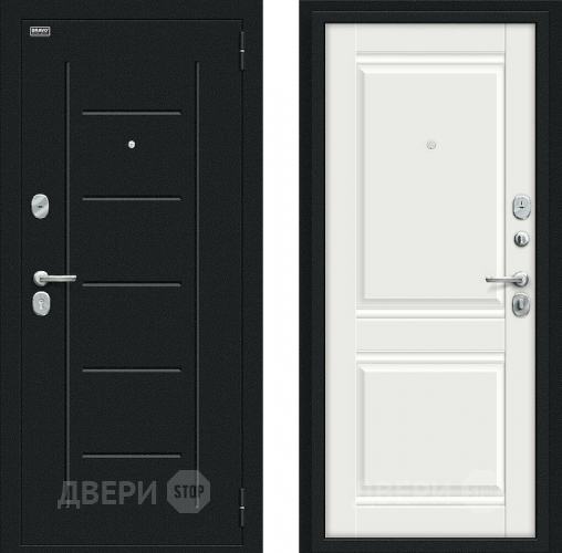 Входная металлическая Дверь Bravo Некст Kale Букле черное/Off-white в Можайске