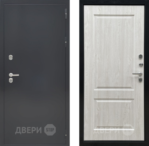 Входная металлическая Дверь Ратибор Термоблок 3К Черное серебро/Сосна белая в Можайске