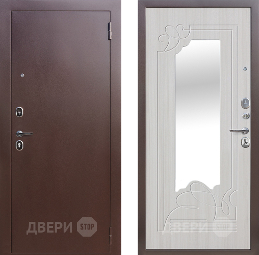 Входная металлическая Дверь Цитадель Ампир Зеркало Белый ясень в Можайске