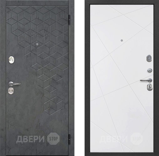 Входная металлическая Дверь Феникс Линии Велюр Белый Софт в Можайске