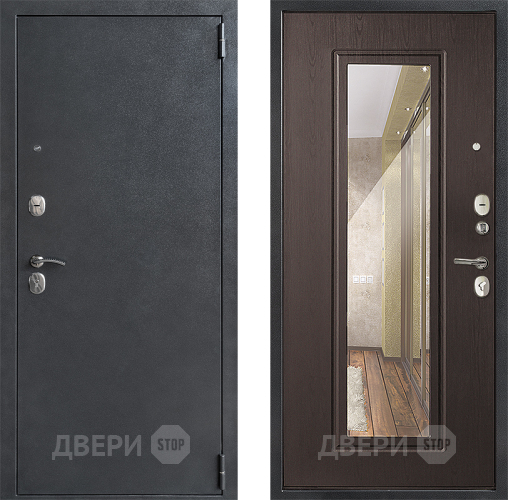 Входная металлическая Дверь Дверной Континент ДК-70 Зеркало Эко Венге в Можайске