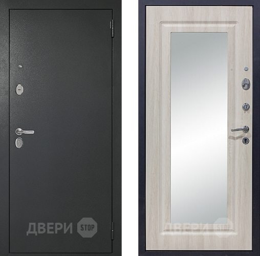 Входная металлическая Дверь Сударь 510 Зеркало Титан в Можайске