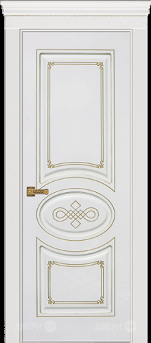 Межкомнатная дверь Дверь Премьер ДГ, белая эмаль, патина золото в Можайске