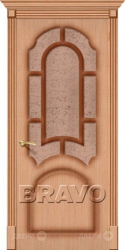 Межкомнатная дверь со стеклом Соната (Дуб) в Можайске