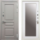 Входная металлическая Дверь Ратибор Лондон 3К с зеркалом Грей софт/Белый софт в Можайске