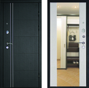 Дверь Дверной Континент Тепло - Люкс Зеркало Беленый дуб 960х2050 мм