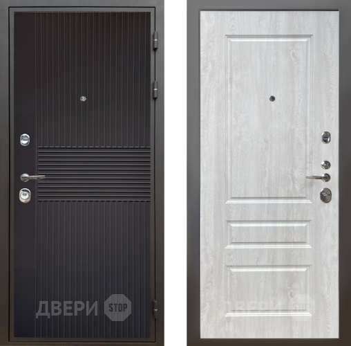 Входная металлическая Дверь Шелтер (SHELTER) Комфорт Черная шагрень 2 Сосна белая в Можайске