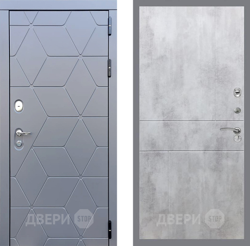 Входная металлическая Дверь Стоп КОСМО ФЛ-290 Бетон светлый в Можайске