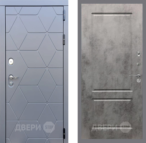 Входная металлическая Дверь Стоп КОСМО ФЛ-117 Бетон темный в Можайске