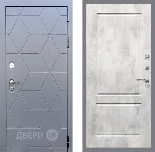 Входная металлическая Дверь Стоп КОСМО ФЛ-117 Бетон светлый в Можайске
