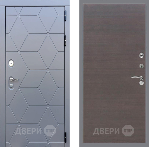 Входная металлическая Дверь Стоп КОСМО Гладкая венге поперечный в Можайске