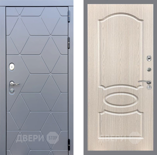 Входная металлическая Дверь Стоп КОСМО ФЛ-128 Беленый дуб в Можайске