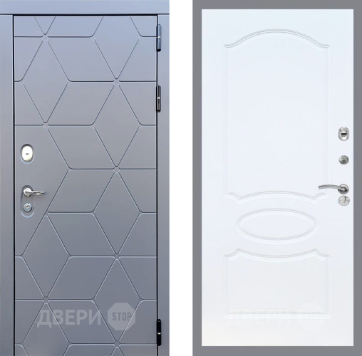 Входная металлическая Дверь Стоп КОСМО ФЛ-128 Белый ясень в Можайске
