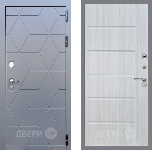 Входная металлическая Дверь Стоп КОСМО ФЛ-102 Сандал белый в Можайске