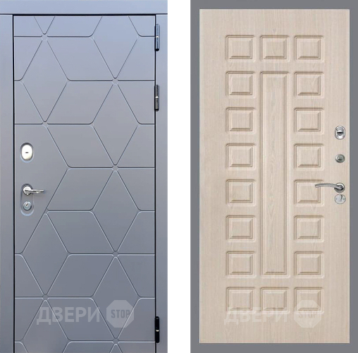 Входная металлическая Дверь Стоп КОСМО ФЛ-183 Беленый дуб в Можайске