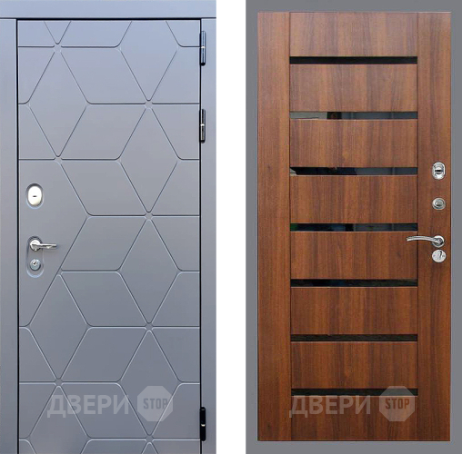 Входная металлическая Дверь Стоп КОСМО СБ-14 Орех бренди в Можайске