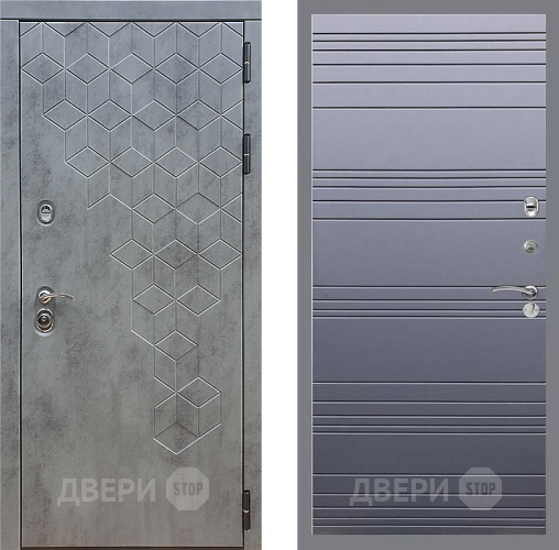Входная металлическая Дверь Стоп БЕТОН Лайн Силк титан в Можайске
