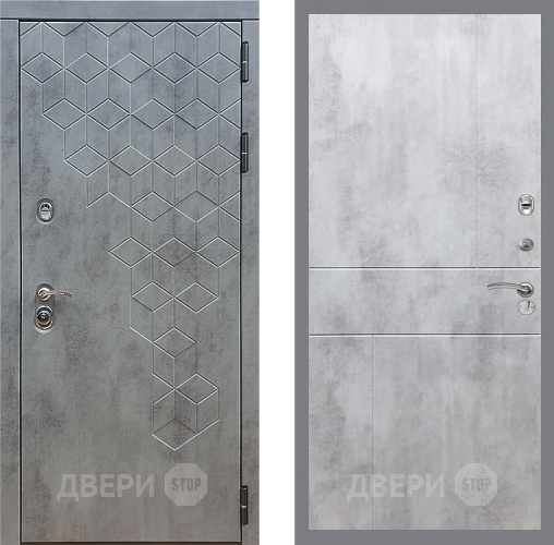Входная металлическая Дверь Стоп БЕТОН ФЛ-290 Бетон светлый в Можайске