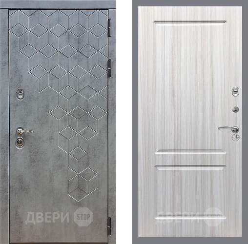 Входная металлическая Дверь Стоп БЕТОН ФЛ-117 Сандал белый в Можайске