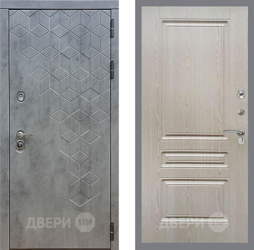 Входная металлическая Дверь Стоп БЕТОН ФЛ-243 Беленый дуб в Можайске
