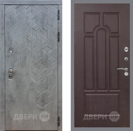 Входная металлическая Дверь Стоп БЕТОН ФЛ-58 Венге в Можайске