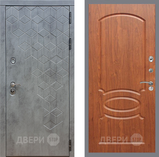 Входная металлическая Дверь Стоп БЕТОН ФЛ-128 Береза мореная в Можайске