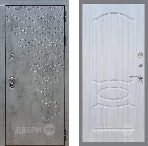 Входная металлическая Дверь Стоп БЕТОН ФЛ-128 Сандал белый в Можайске