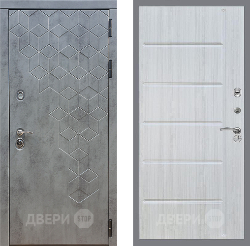 Входная металлическая Дверь Стоп БЕТОН ФЛ-102 Сандал белый в Можайске