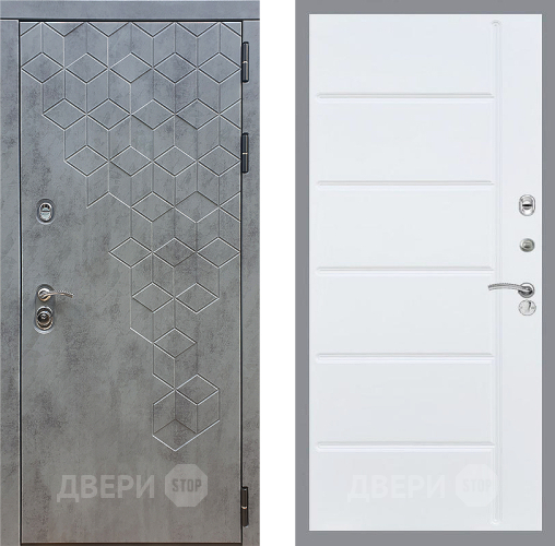 Входная металлическая Дверь Стоп БЕТОН ФЛ-102 Белый ясень в Можайске