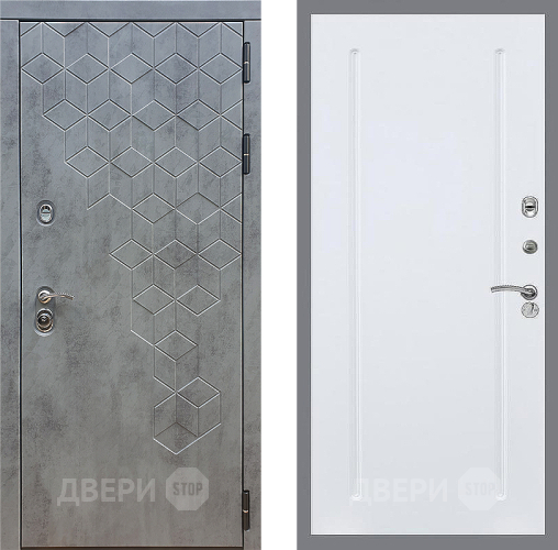 Входная металлическая Дверь Стоп БЕТОН ФЛ-68 Силк Сноу в Можайске