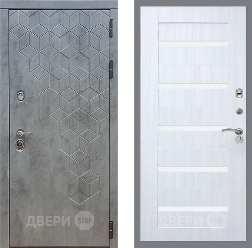 Входная металлическая Дверь Стоп БЕТОН СБ-14 Сандал белый в Можайске