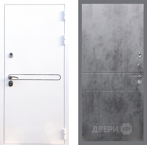 Входная металлическая Дверь Стоп Лайн Вайт ФЛ-290 Бетон темный в Можайске