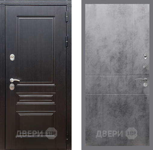 Входная металлическая Дверь Стоп МЕГАПОЛИС ФЛ-290 Бетон темный в Можайске