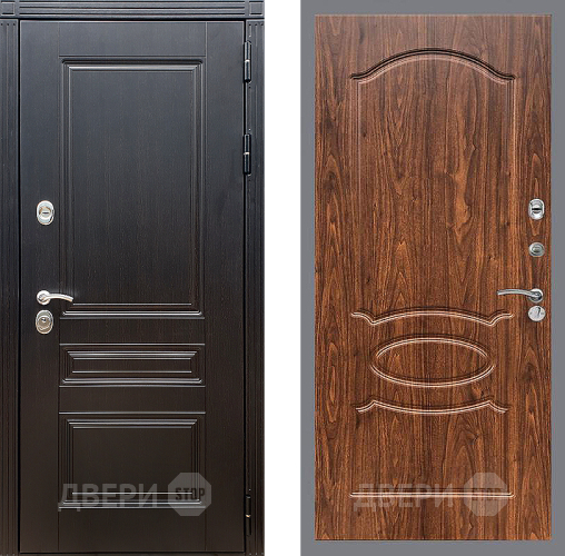 Входная металлическая Дверь Стоп МЕГАПОЛИС ФЛ-128 орех тисненый в Можайске