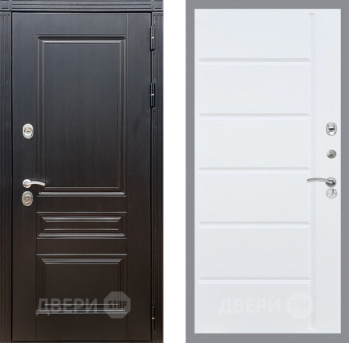 Входная металлическая Дверь Стоп МЕГАПОЛИС ФЛ-102 Белый ясень в Можайске