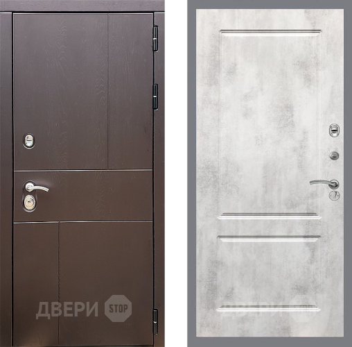 Входная металлическая Дверь Стоп УРБАН ФЛ-117 Бетон светлый в Можайске