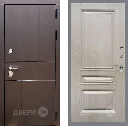 Входная металлическая Дверь Стоп УРБАН ФЛ-243 Беленый дуб в Можайске