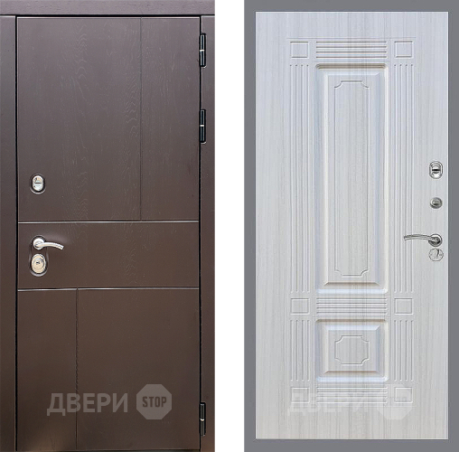 Входная металлическая Дверь Стоп УРБАН ФЛ-2 Сандал белый в Можайске