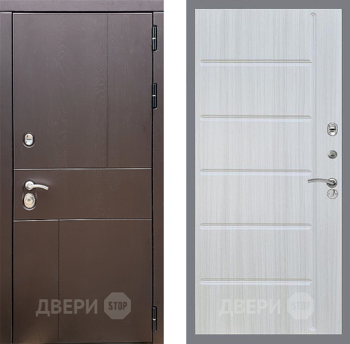 Входная металлическая Дверь Стоп УРБАН ФЛ-102 Сандал белый в Можайске