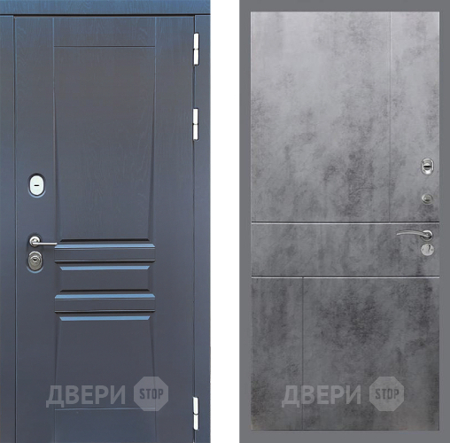 Входная металлическая Дверь Стоп ПЛАТИНУМ ФЛ-290 Бетон темный в Можайске