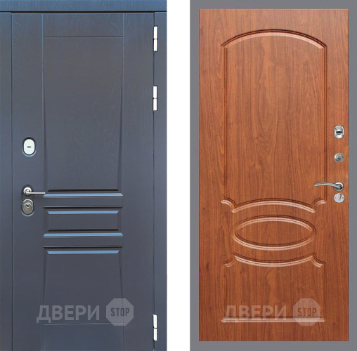 Входная металлическая Дверь Стоп ПЛАТИНУМ ФЛ-128 Береза мореная в Можайске