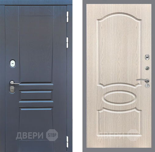 Входная металлическая Дверь Стоп ПЛАТИНУМ ФЛ-128 Беленый дуб в Можайске